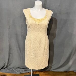 Adrianna Papell Cream Lace Mini Dress